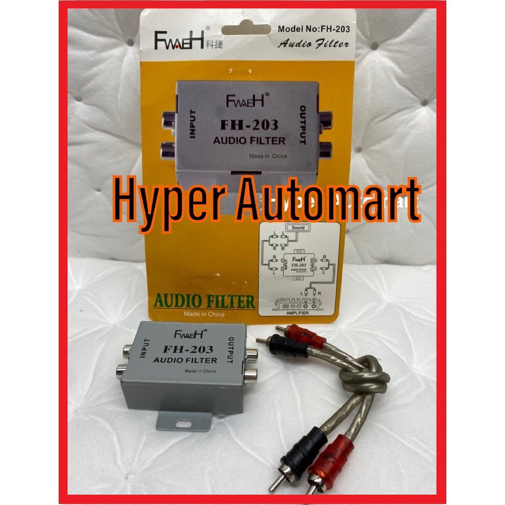 Car Audio RCA Amplifier Audio Noise Filter Ground Loop Isolator Suppressor Kereta Power Amp