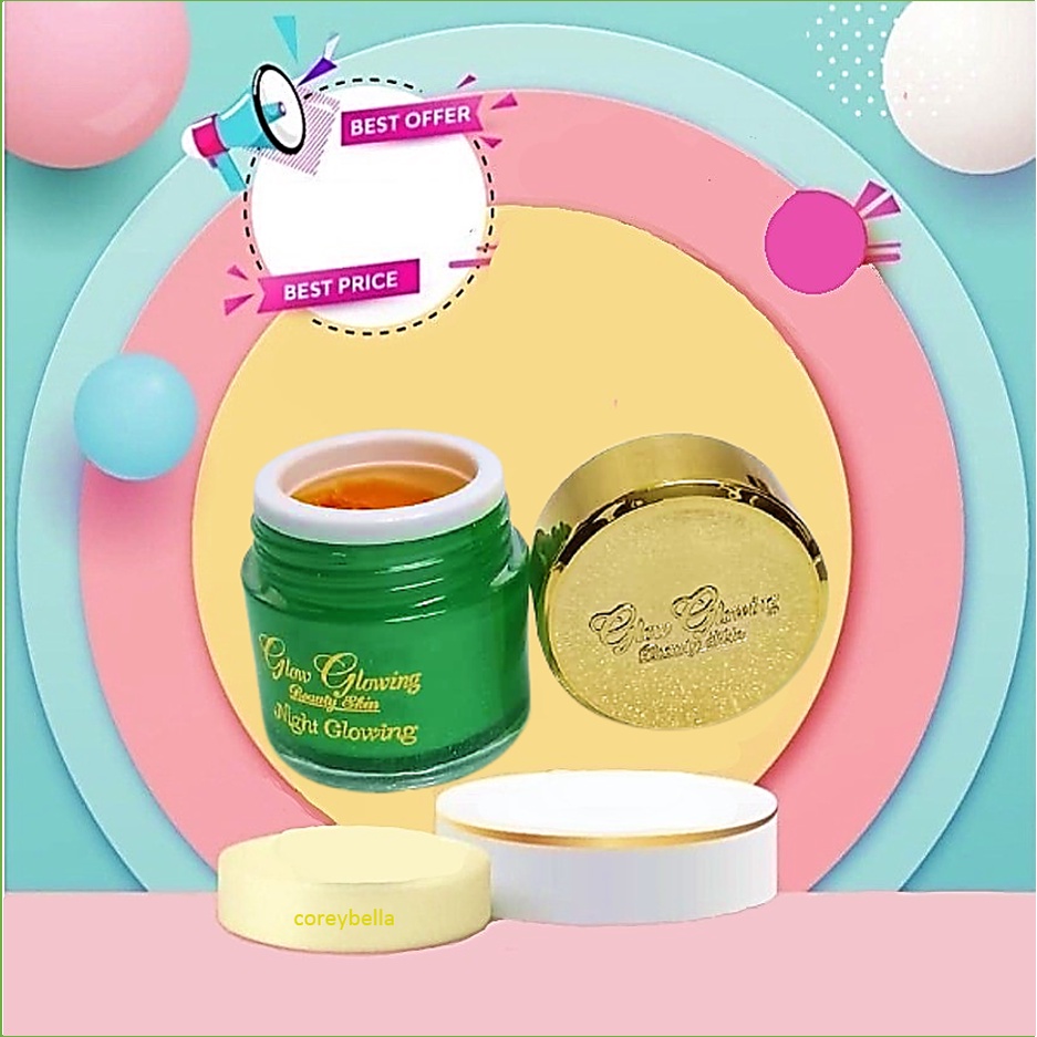 GLOW GLOWING SKINCARE LOOSE CREAM / KRIM ( NIGHT GLOWING ) Shopee