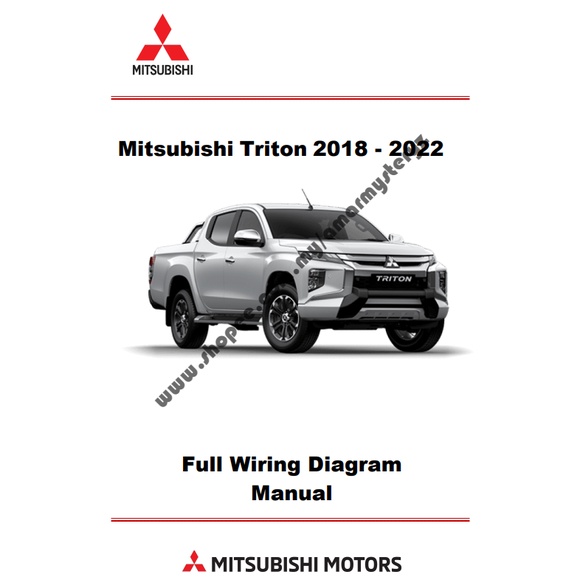 Mitsubishi Triton Gls Kk Kl Kj 2018 2022 Full Wiring Diagram Manual