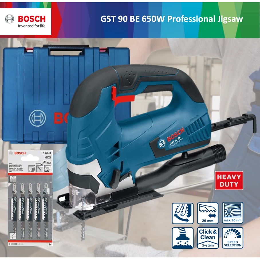 Bosch GST-90 BE 650W Heavy Duty Jigsaw [ UPGRADED FROM GST 80PBE