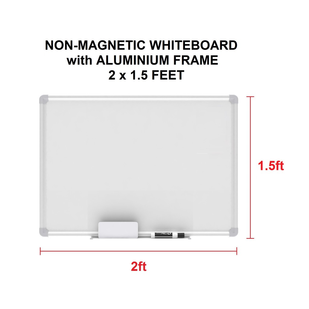 White Board 2 X 1.5ft (60 X 45cm) High Quality Single Sided Whiteboard Shopee