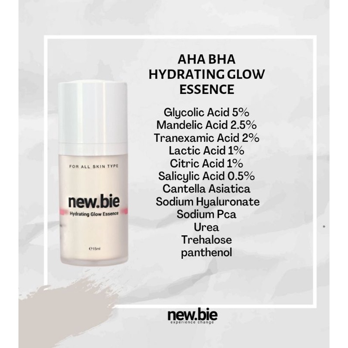 AHA BHA HYDRATION GLOW ESSENCE Chemical Exfoliator has lactic glycolic