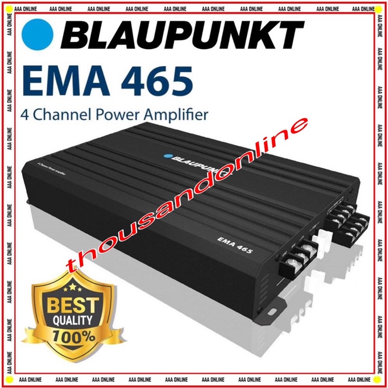 BLAUPUNKT EMA 465 4 CHANNEL 600W POWER AMPLIFIER CAR AMPLIFIER