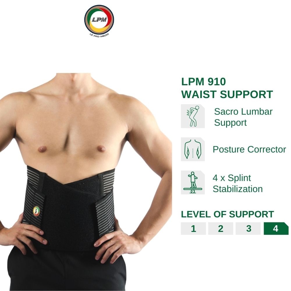 LPM Back Support 914 Lumbar Back Support Back Pain Adjustable Backbone