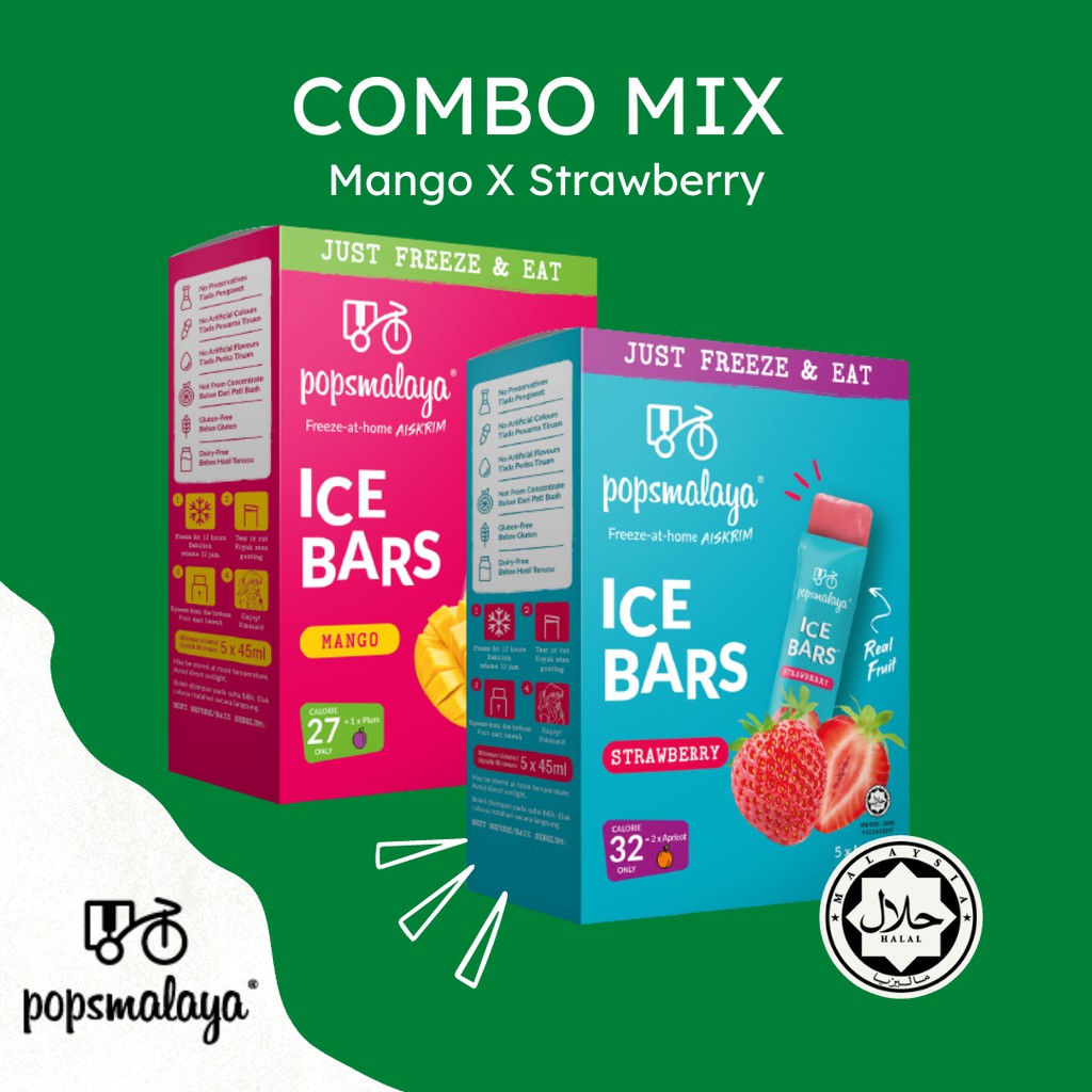 Pops Malaya Combo Mix (Mango X Strawberry) Shopee Malaysia