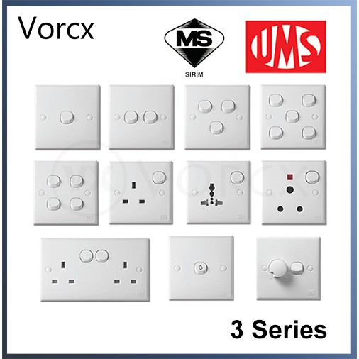 UMS 3 Series Switches and Socket Outlet Shopee Malaysia
