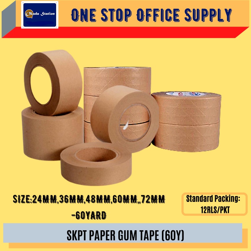 OKADA Paper Gummed Tape (50M) / Gum Tape / Paper Gum / Gum paper tape