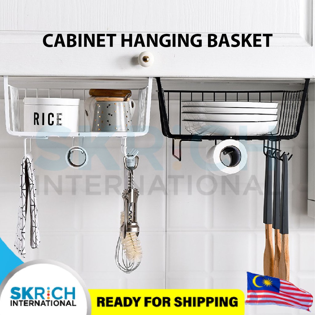 Hanging Basket Shelf Organizing Rack Kitchen Under