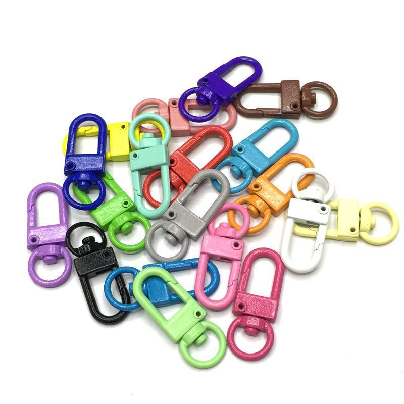 （手工diy/1PCS/3.4CM Color Baking Paint Key Ring）metal Key Rings Lobster