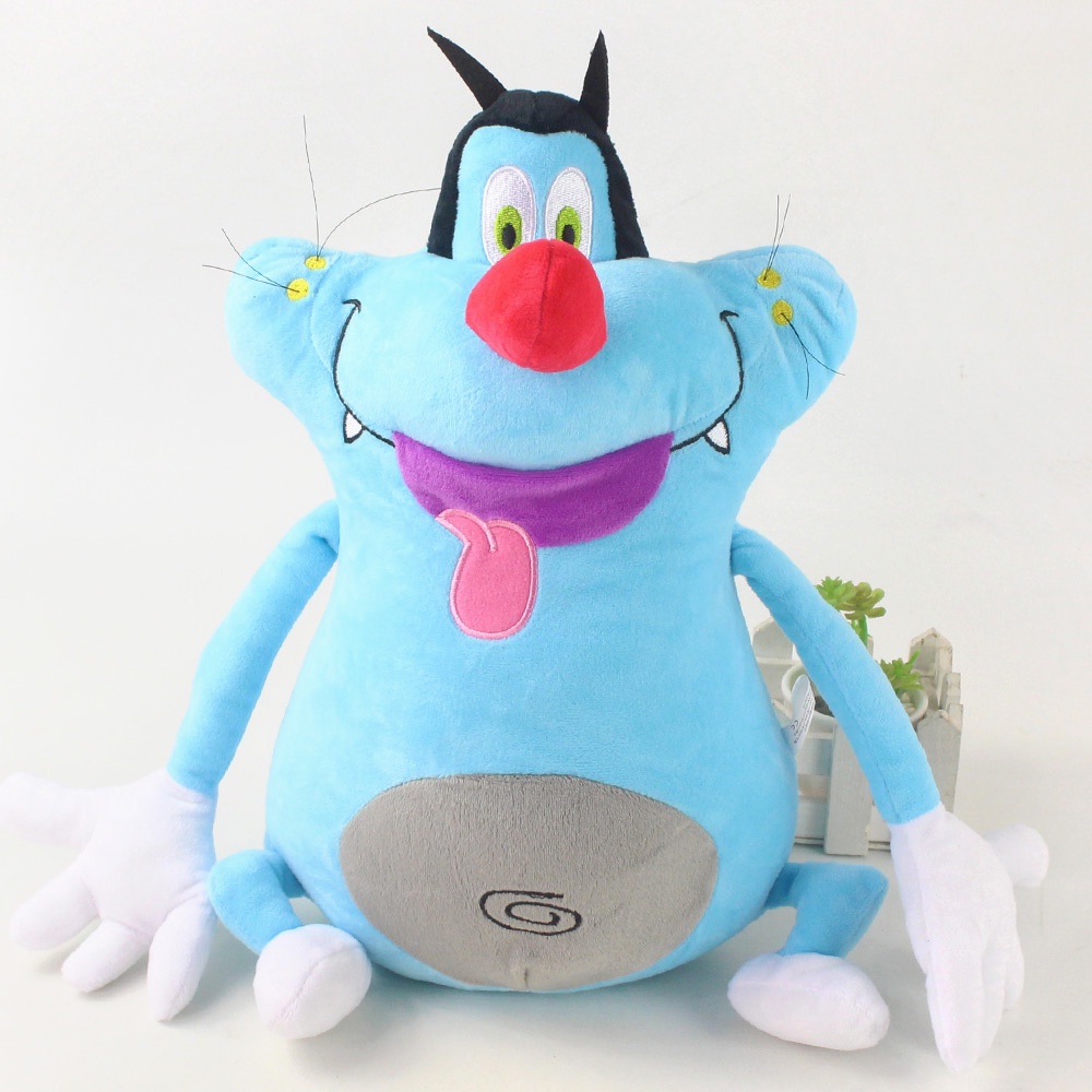 35cm Disney Anime Oggy Et les Cafards Kawaii Plush Toys Doll Soft Stuffed Animals Cat For