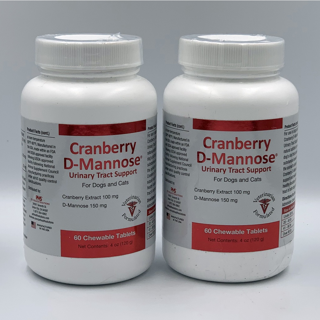 PHS Cranberry DMannose Chewable Tablets for Cats & Dogs Ultimate