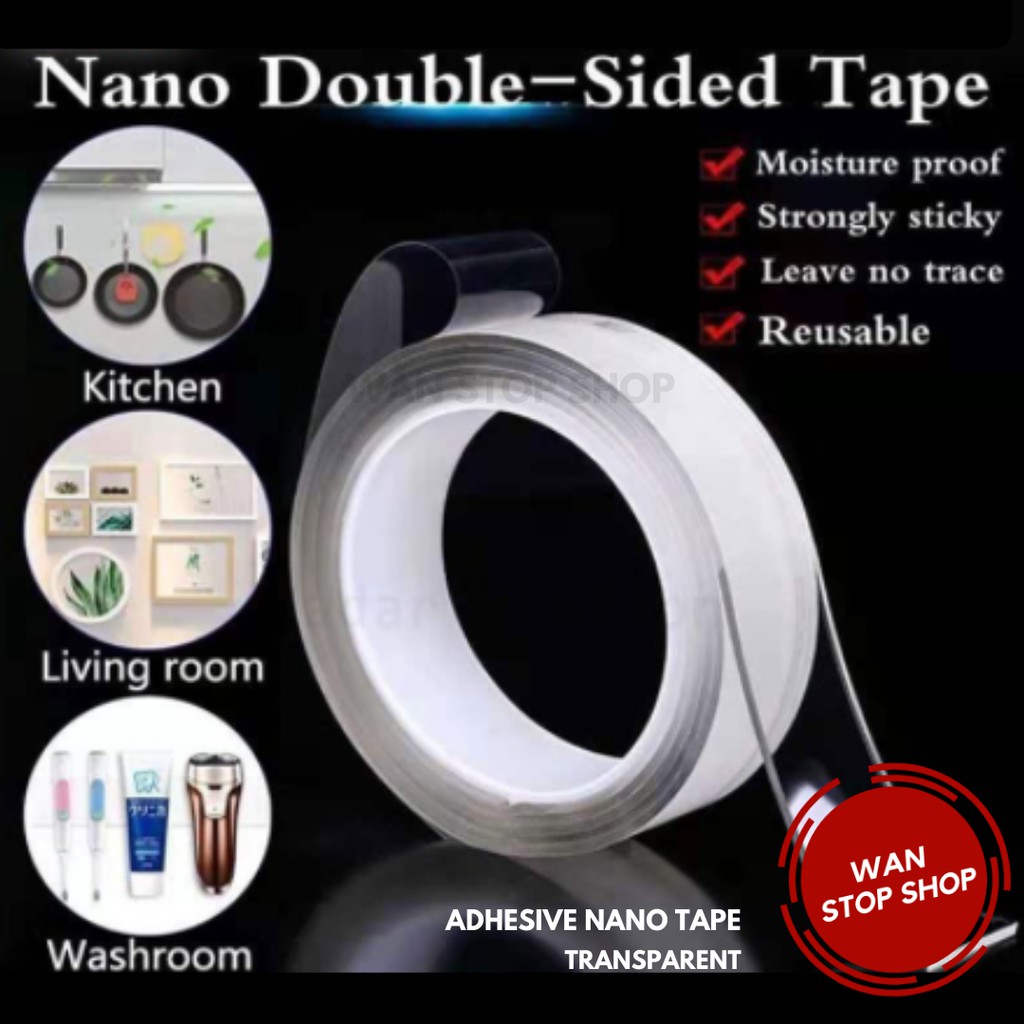 Strong & Sticky DoubleSided Adhesive Nano Tape Traceless Washable Removable Tape