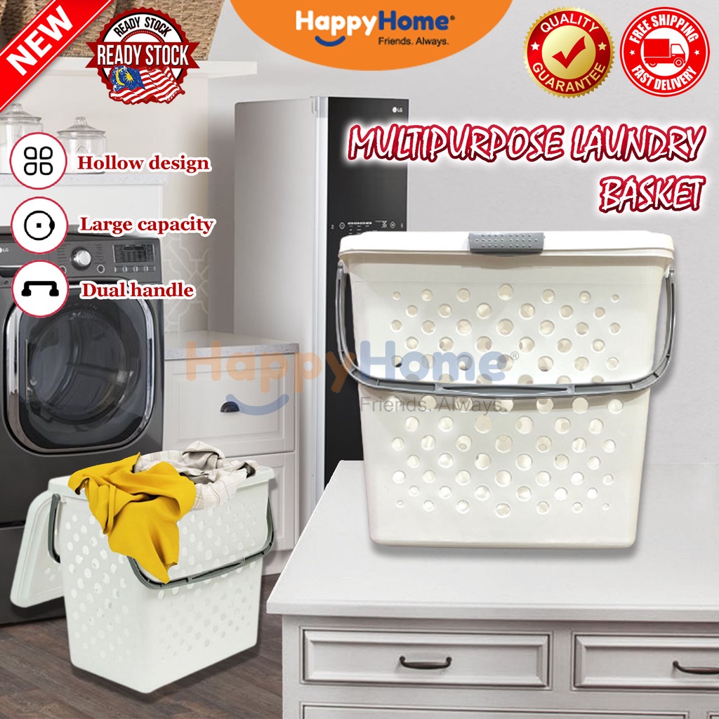14319 LIFT AND GO LAUNDRY BASKET WITH DUAL HANDLE AND LID LOCAL