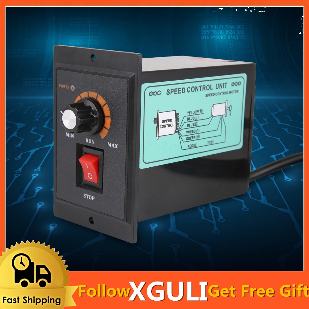 [Ready Stock] AC 220V 50/60Hz Single Phase Speed Controller Electric Motor Regulator Shopee