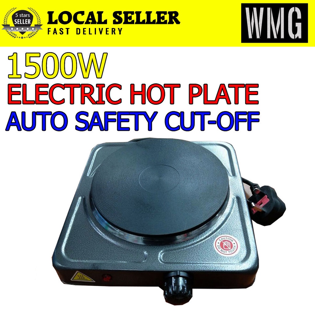 Portable Electric Stove Hot Plate Quality Cookware 1500W Electric Cooking Safety Auto Cutoff