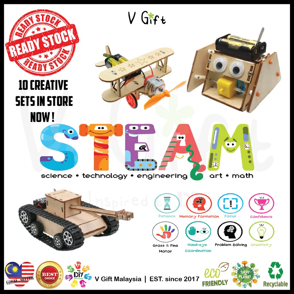 STEAM Toys for Kids Educational Toys STEM Toys Tank Boat Robot