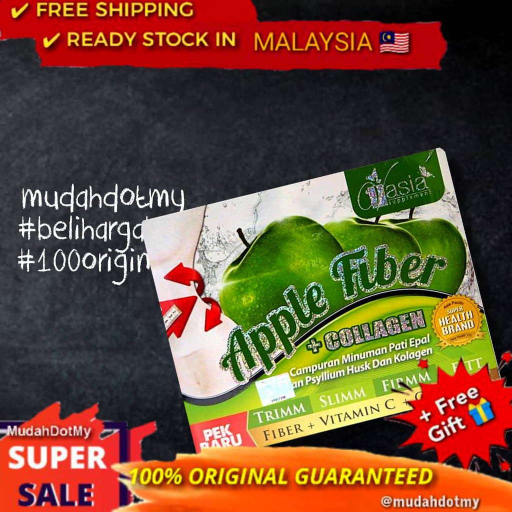 🔥Offer💯Original APPLE FIBER V'ASIA 100 ORIGINAL Shopee Malaysia