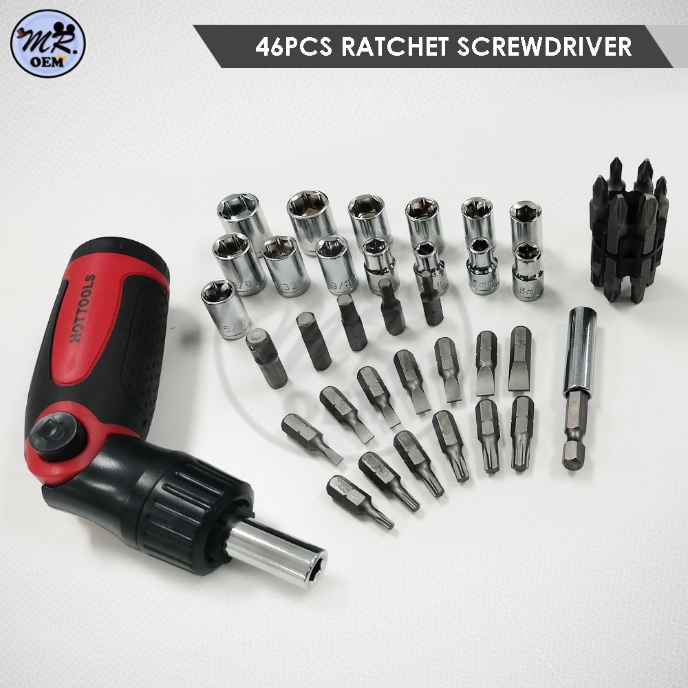 MR OEM 18/23/46pcs Ratchet MultiBit Screwdriver Set Hand