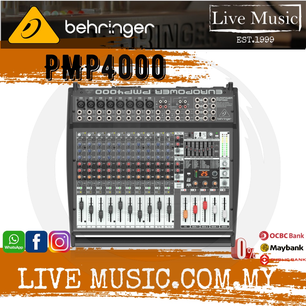 Behringer Europower PMP4000 16-channel 1600-Watt Powered Mixer ( PMP