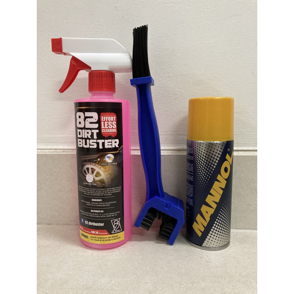Package Mannol Chain Lube + 82 Dirt Buster Cleaner Chain Degreaser