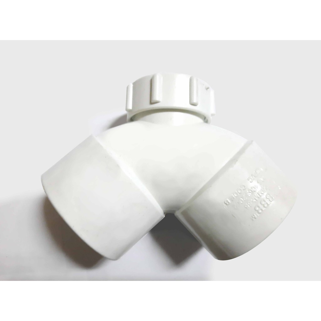 UPVC Drainage Elbow with Cleanout and Plug / Penyambung Paip UPVC Elbow