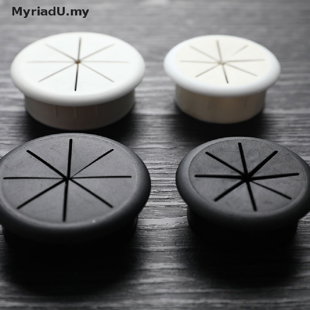 MyriadU 1Pc Flexible Silicone Cable Hole Cover Desk Cord Grommet Rubber