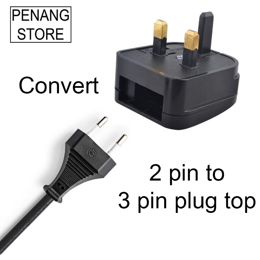 EU 2 Pin UK 3Pin Power Socket Travel Converter Plug Converter Plug Top