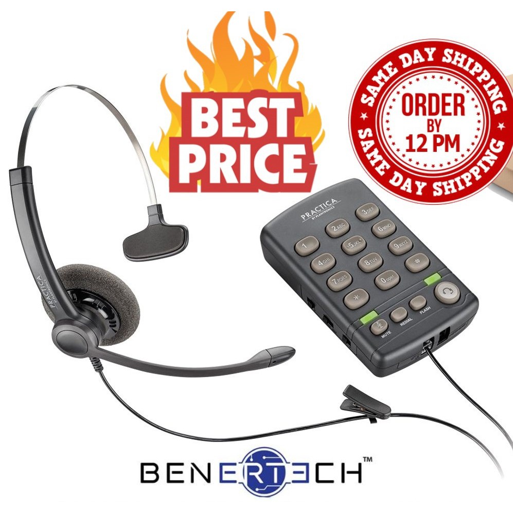 💥HOT PRICE💥 Plantronics Practica T110 Headset & Dial Pad Call Center