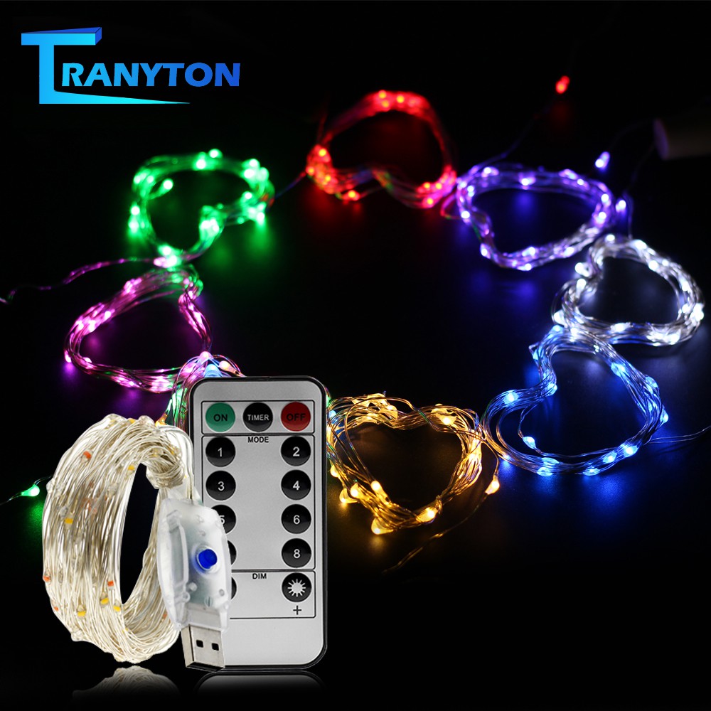 5m 10m 20m LED Fairy Light 200leds Battery Case/ USB LED String Light WIth Controller Wedding