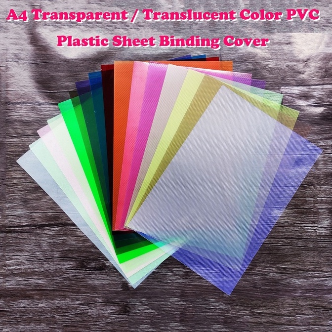 A4 Multipurpose Transparent Color PVC Plastic Sheet Binding Cover