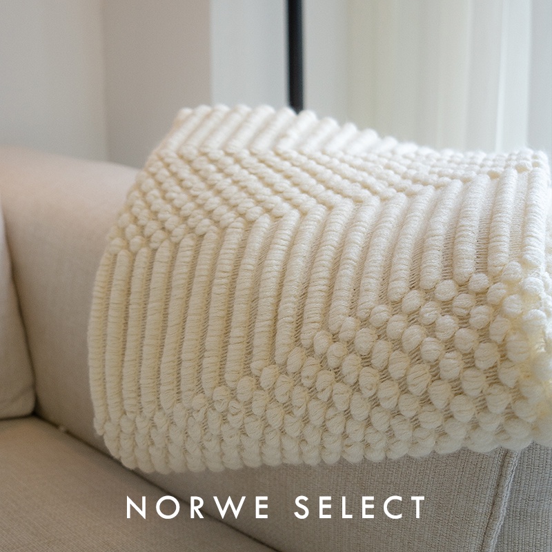 【ship in 24H】ins Sofa Blanket Nordic Knitted Throw Blanket Soft Tassel Blanket Throw Blanket