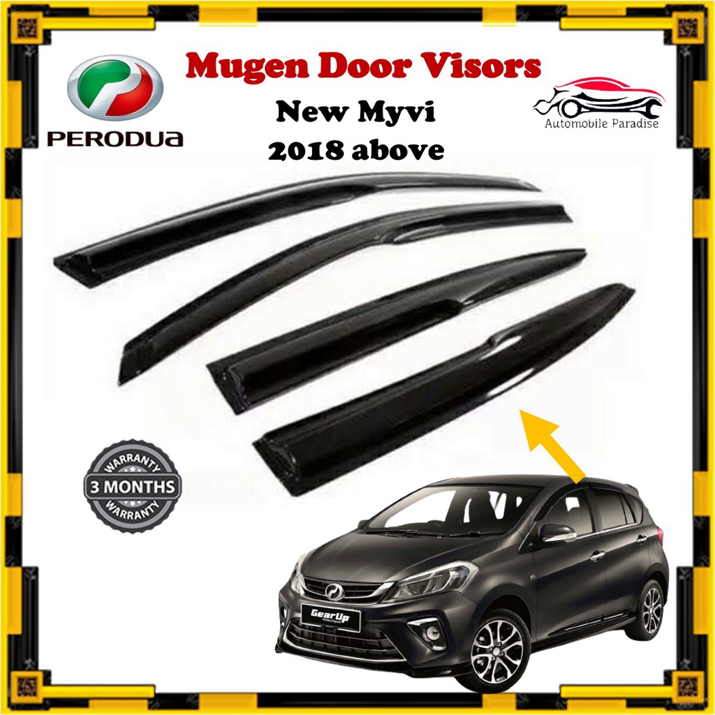 Perodua Myvi Mugen Door Visors Window Visor ( Gear Up 2018 2021