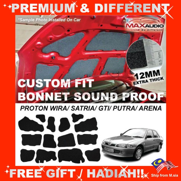 Car Sound Proof PROTON WIRA/ SATRIA OLD/ PUTRA MAXAUDIO Custom