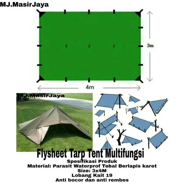 Flysheet 3X4M 19lop TARPTENT 19lop ANTI Seepage Shopee Malaysia