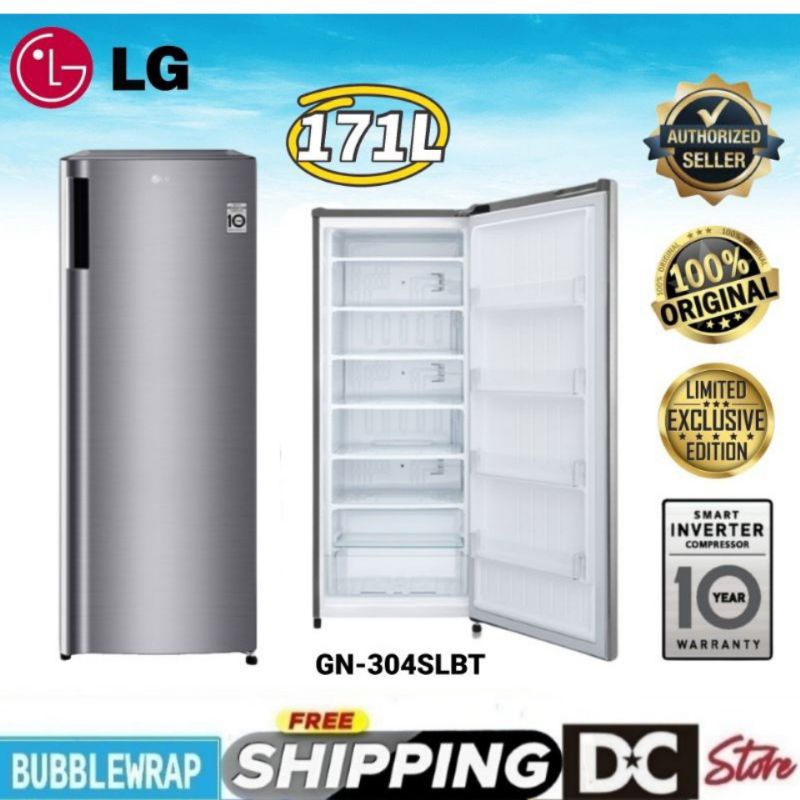 LG Vertical Freezer with Smart Invertor Compressor GN304SLBT Upright Freezer Shopee Malaysia