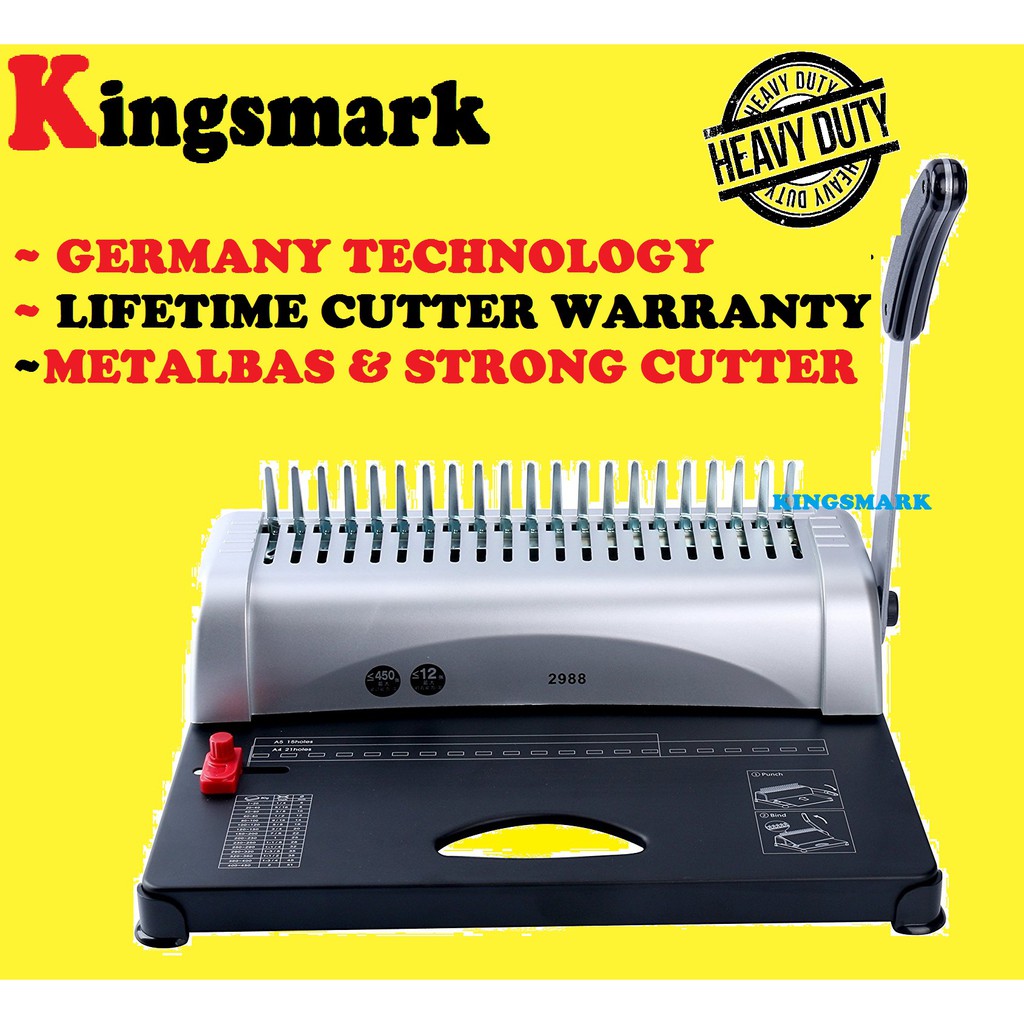 Fullset Comb Binding Machine Strong Cutter Mesin Binding Mesin