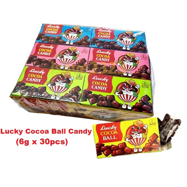 Childhood Snack Lucky Cocoa Ball Candy (6g x 30 Sachets) Shopee