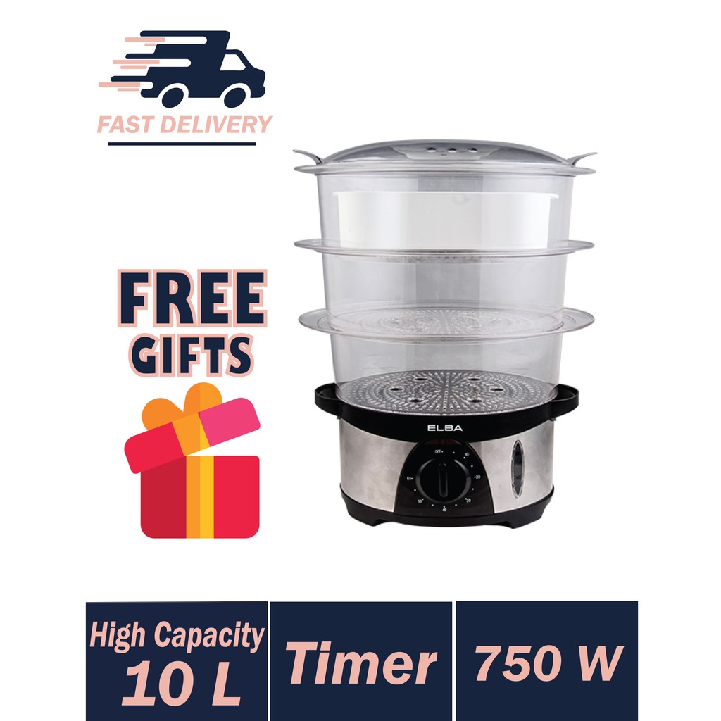 Elba Food Steamer 10L EFSG1035 (SS) Shopee Malaysia