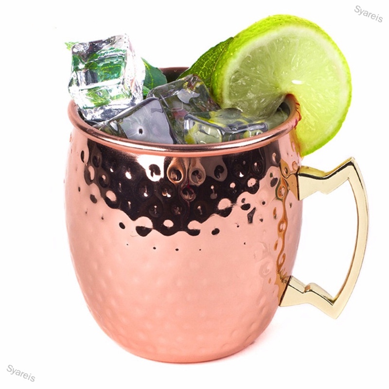 Cawan Mug Besi Solid Copper Moscow Mule Mugs, 18 Ounce Unlined Mug