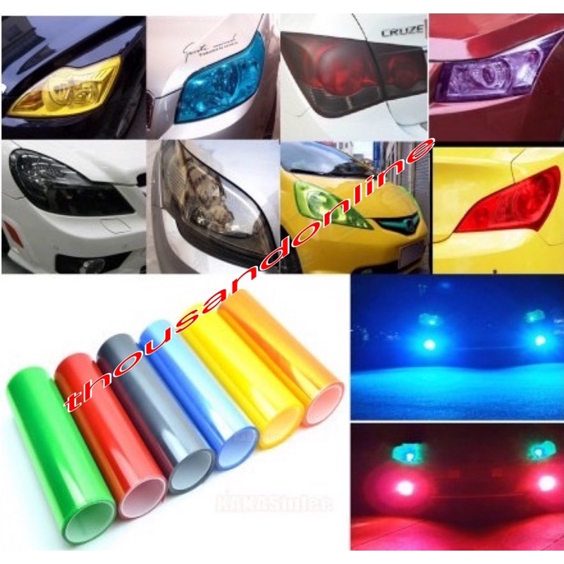 CAR TINTED FILM HEADLAMP HEADLIGHT FOG LIGHT TAIL LIGHT STICKER SMOKE