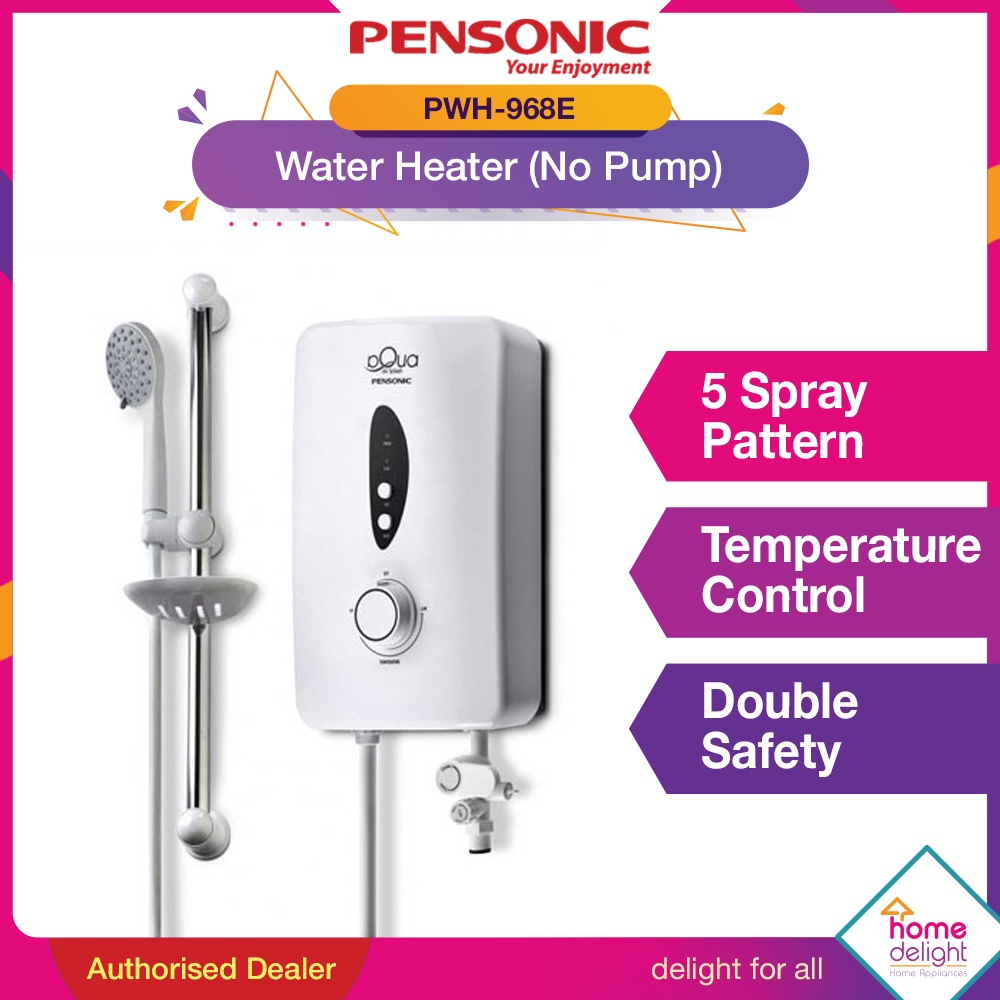 Pensonic Shower Water Heater without Pump [ PWH968E / PWH968E