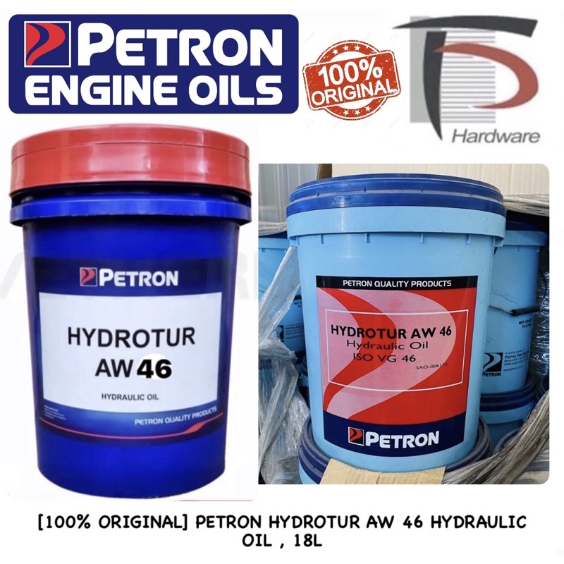 [100 ORIGINAL] PETRON HYDROTUR AW 46 HYDRAULIC OIL , 18L Shopee Malaysia