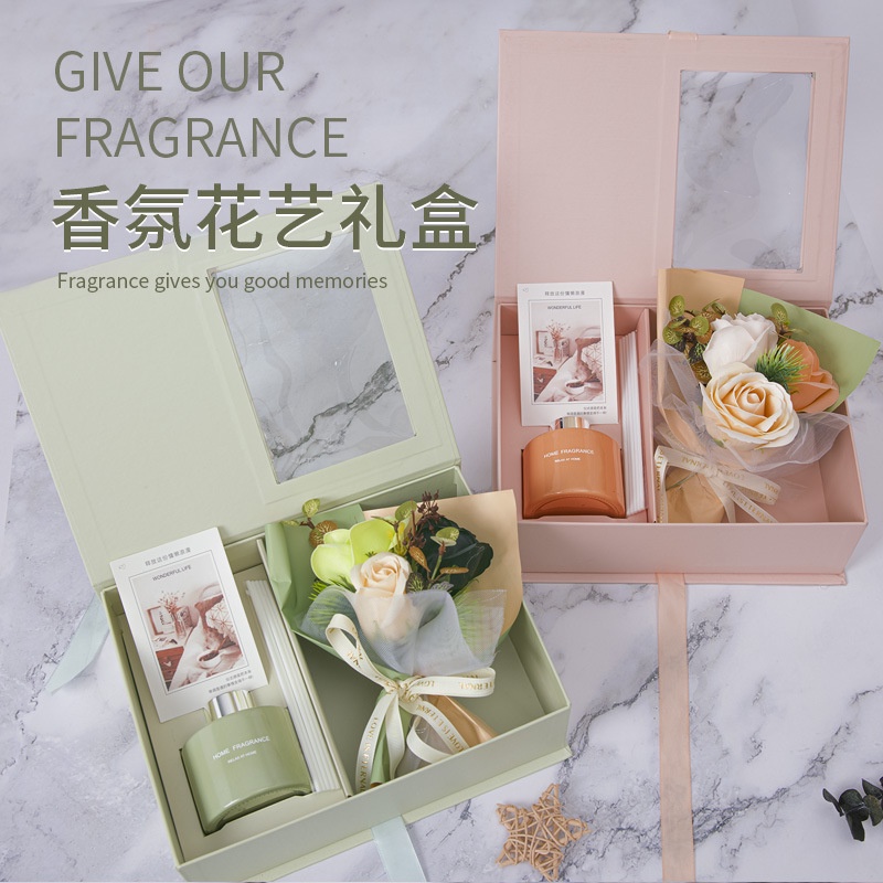 【READY STOCK】Valentine's Day Flower Home Fragrance Aromatherapy Scent Perfume Gift Set For
