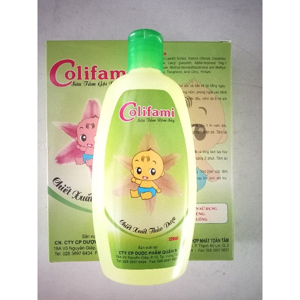 Colifami Shower Gel Shampoo 220ML Helps Kill Bacteria, Antifungal