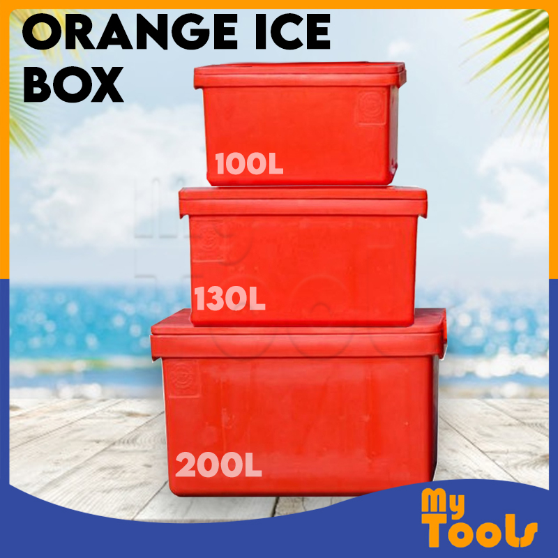 100L 130L 200L Insulated Plastic Cooler Ice Box Fish Box Bucket Tong