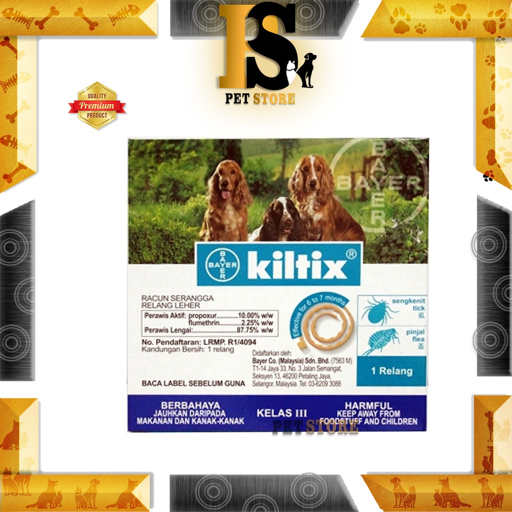 Bayer Anti Flea & Ticks Kiltix Collar for Dog M / L size Shopee Malaysia
