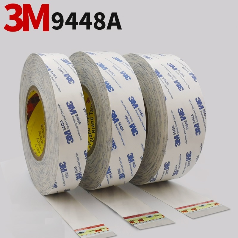 3M 9448A 50m Double Sided Coated Tissue Adhesive Tape White 50 meter