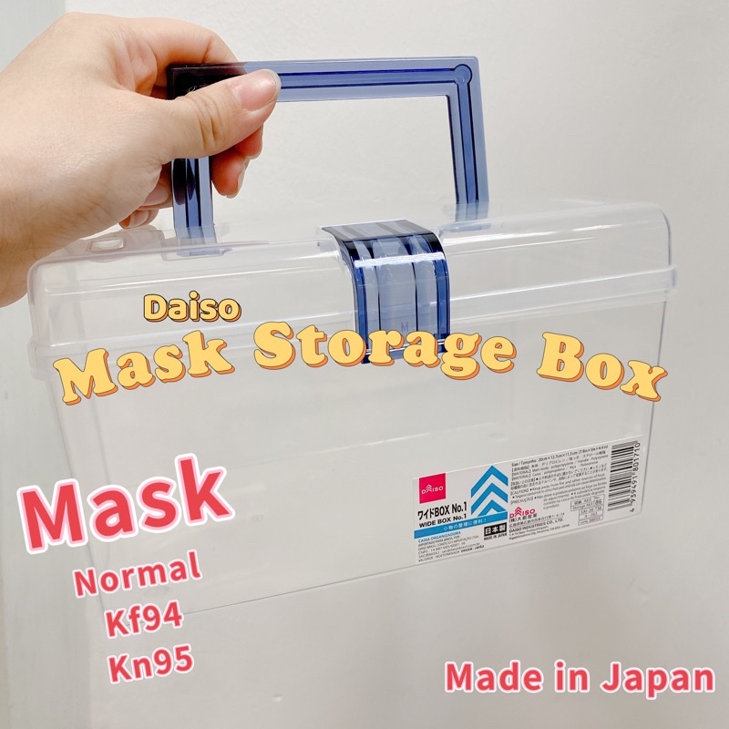 Daiso Mask Srorage Box Clear Box Mask Storage Case Multipurpose Case