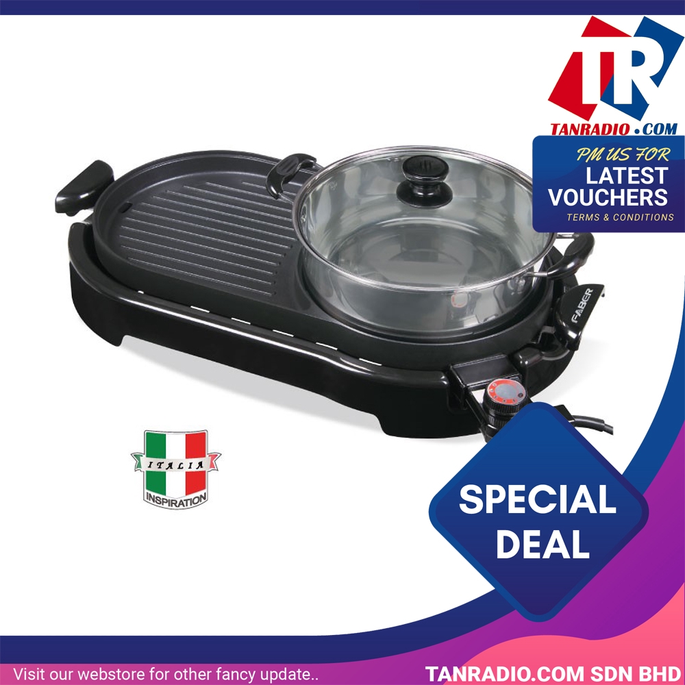 Faber Electric Pan Grill With Cooker Griller Shopee Malaysia