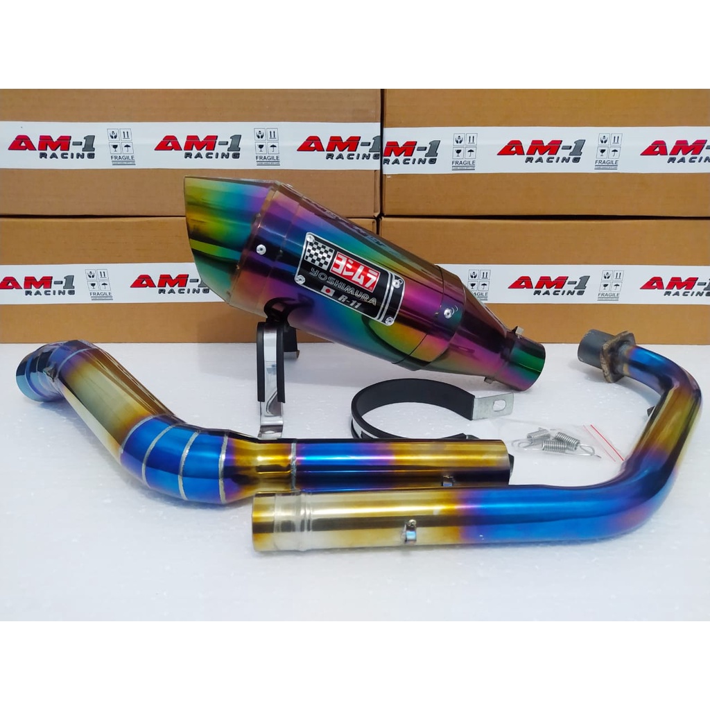 Racing Exhaust Bluemoon Yoshimura R11 Rainbow Ninja 250 mono Z250 sl
